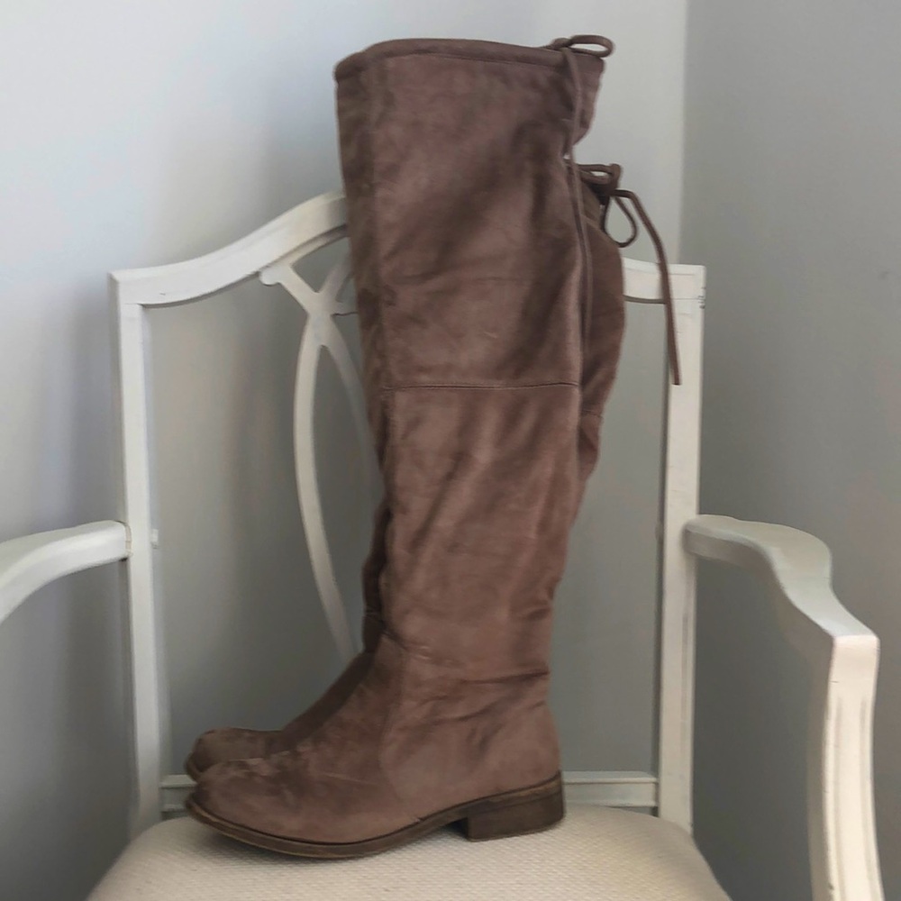 Faux Suede OTK boots Sz 6